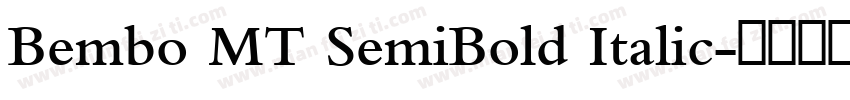 Bembo MT SemiBold Italic字体转换